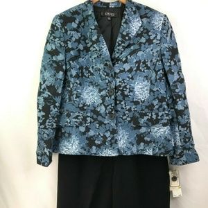 NWT KASPER 2 PC PANTSUIT 14P